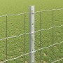 Reja con postes Plateado 1.2 x 10 m Acero