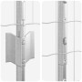 Reja con postes Plateado 1.4 x 10 m Acero