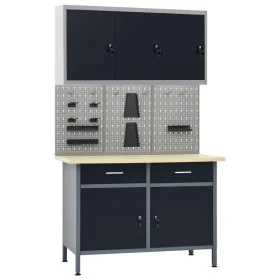 Workbench with three wall panels and a cabinet by vidaXL, Work tables - Ref: Foro24-3053438, Price: 530,97 €, Discount: %
