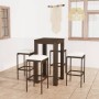 5-piece garden bar set and brown synthetic rattan cushions by vidaXL, Garden sets - Ref: Foro24-3064777, Price: 232,55 €, Dis...