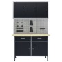 Workbench with three wall panels and a cabinet by vidaXL, Work tables - Ref: Foro24-3053438, Price: 475,70 €, Discount: %