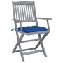 Klappbare Gartenstühle, 2 Stück, Kissen aus massivem Akazienholz von vidaXL, Gartenstühle - Ref: Foro24-3064507, Preis: 129,0...