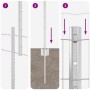 Reja con postes Plateado 1.6 x 10 m Acero
