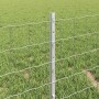 Reja con postes Plateado 0.4 x 25 m Acero