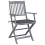 Klappbare Gartenstühle, 2 Stück, Kissen aus massivem Akazienholz von vidaXL, Gartenstühle - Ref: Foro24-3064482, Preis: 134,8...