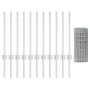 Reja con postes Plateado 0.6 x 25 m Acero