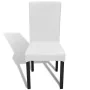 Elastische Stuhlhülle gerade 4 Stück weiß von vidaXL, Abdeckungen - Ref: Foro24-131418, Preis: 16,92 €, Rabatt: %