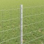 Reja con postes Plateado 0.8 x 25 m Acero