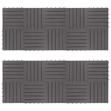 Baldosas de terraza 20 uds madera maciza acacia gris 30x30 cm by vidaXL, Floors and carpets - Ref: Foro24-3054432, Price: 101...