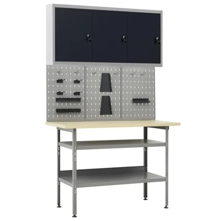 Workbench with three wall panels and a cabinet by vidaXL, Work tables - Ref: Foro24-3053436, Price: 314,93 €, Discount: %