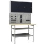 Workbench with three wall panels and a cabinet by vidaXL, Work tables - Ref: Foro24-3053436, Price: 316,89 €, Discount: %