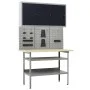 Workbench with three wall panels and a cabinet by vidaXL, Work tables - Ref: Foro24-3053436, Price: 314,93 €, Discount: %