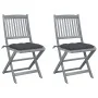 Klappbare Gartenstühle, 2 Stück, Kissen aus massivem Akazienholz von vidaXL, Gartenstühle - Ref: Foro24-3064551, Preis: 118,9...