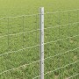 Reja con postes Plateado 0.6 x 50 m Acero