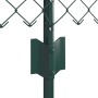 Reja con postes Verde 0.4 x 10 m Acero