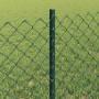 Reja con postes Verde 0.6 x 10 m Acero