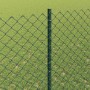Reja con postes Verde 1.4 x 10 m Acero