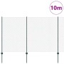 Reja con postes Verde 1.5 x 10 m Acero