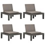 Garden loungers with cushions 4 units anthracite gray plastic by vidaXL, Garden chairs - Ref: Foro24-3054427, Price: 341,26 €...