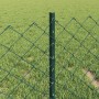 Reja con postes Verde 0.4 x 10 m Acero