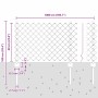 Reja con postes Verde 0.6 x 10 m Acero