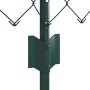 Reja con postes Verde 0.8 x 10 m Acero