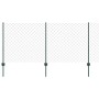 Reja con postes Verde 1 x 10 m Acero
