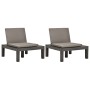 Garden loungers with cushions 2 units anthracite gray plastic by vidaXL, Garden chairs - Ref: Foro24-3054426, Price: 172,07 €...
