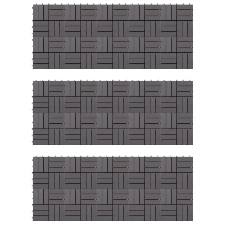 Terrassenplatten 30 Einheiten gewaschenes graues Akazienholz 30x30cm von vidaXL, Böden und Teppiche - Ref: Foro24-3054435, Pr...