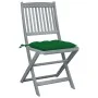 Klappbare Gartenstühle, 2 Stück, Kissen aus massivem Akazienholz von vidaXL, Gartenstühle - Ref: Foro24-3064556, Preis: 123,5...