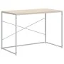White and oak engineered wood computer desk by vidaXL, Desks - Ref: Foro24-30210, Price: 84,59 €, Discount: %