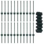 Reja con postes Verde 0.4 x 25 m Acero