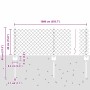 Reja con postes Verde 0.4 x 25 m Acero
