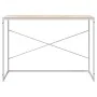 White and oak engineered wood computer desk by vidaXL, Desks - Ref: Foro24-30210, Price: 84,59 €, Discount: %