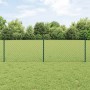 Reja con postes Verde 0.6 x 25 m Acero