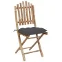 Sillas de jardín plegables con cojines 2 unidades bambú de vidaXL, Sillas de jardín - Ref: Foro24-3064002, Precio: 110,55 €, ...