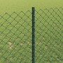 Reja con postes Verde 1 x 25 m Acero