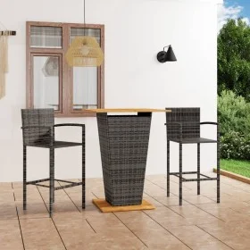 Garden bar set 3 pieces gray by vidaXL, Garden sets - Ref: Foro24-3064869, Price: 346,59 €, Discount: %