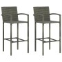 Conjunto de bar para jardín 3 piezas gris de vidaXL, Conjuntos de jardín - Ref: Foro24-3064869, Precio: 379,93 €