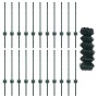 Reja con postes Verde 0.6 x 25 m Acero