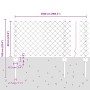 Reja con postes Verde 0.6 x 25 m Acero