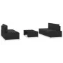 Garden furniture set 5 pieces black synthetic rattan by vidaXL, Garden sets - Ref: Foro24-3054575, Price: 429,56 €, Discount: %