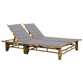 Bamboo lounger with cushions for 2 people by vidaXL, Loungers - Ref: Foro24-3063946, Price: 357,42 €, Discount: %