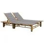 Bamboo lounger with cushions for 2 people by vidaXL, Loungers - Ref: Foro24-3063946, Price: 341,68 €, Discount: %