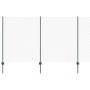 Reja con postes Verde 1.4 x 25 m Acero