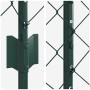 Reja con postes Verde 1.4 x 25 m Acero