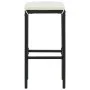 Garden table and high stools and cushions 9 pcs black PE rattan by vidaXL, Garden sets - Ref: Foro24-3064826, Price: 382,24 €...