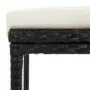 Garden table and high stools and cushions 9 pcs black PE rattan by vidaXL, Garden sets - Ref: Foro24-3064826, Price: 382,24 €...