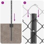Reja con postes Gris 0.6 x 10 m Acero