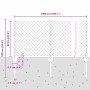 Reja con postes Gris 0.6 x 10 m Acero